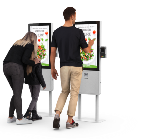 large format indoor ordering kiosk