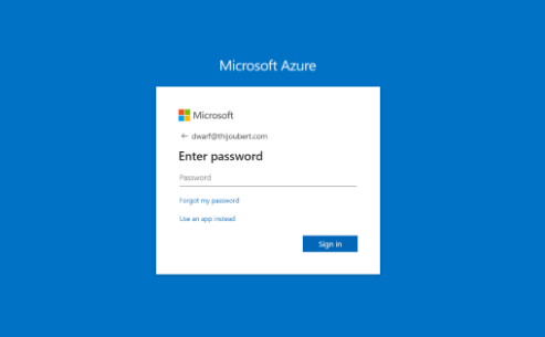 log in azure