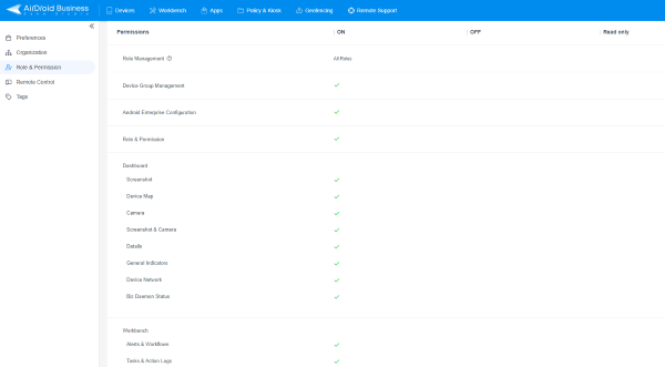 mdm role based access control permissions1