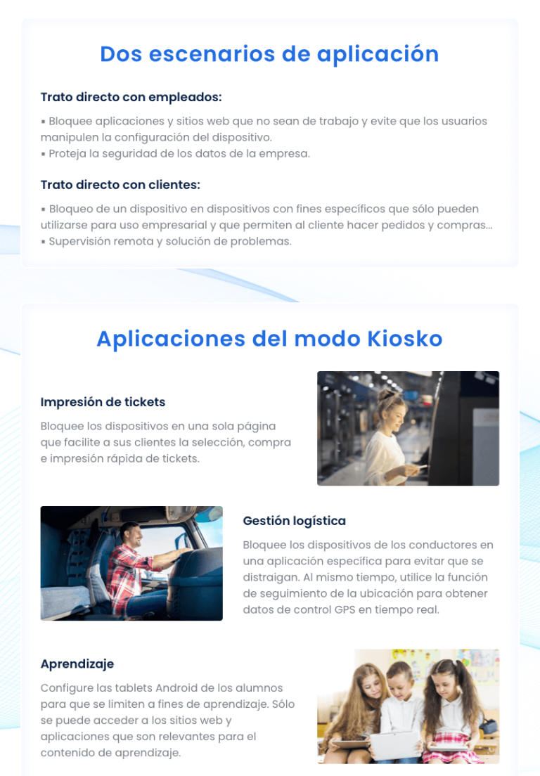 modo kiosko Android 5