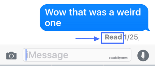 read receipt iMessages