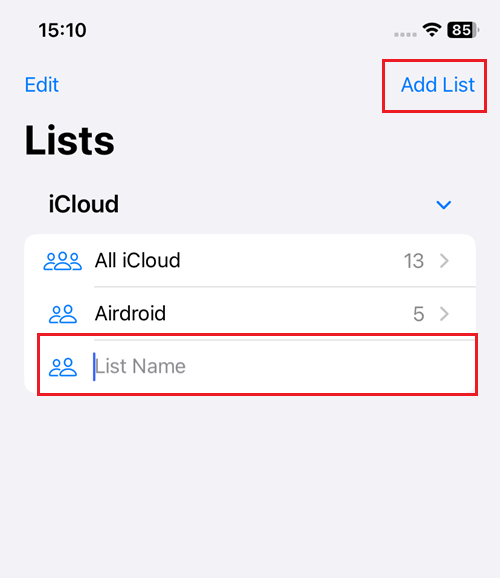 Add a list