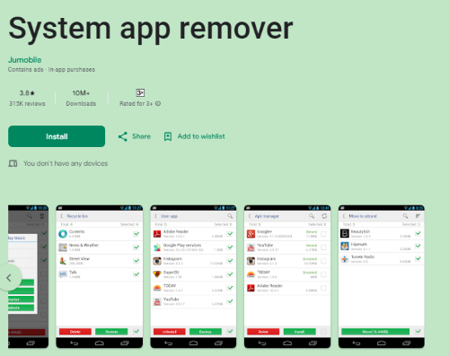 System App Remover