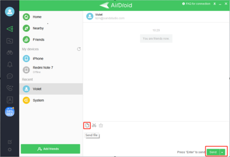 transferir archivos de ordenador a ordenador con AirDroid