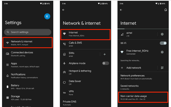 Utilisation de données wifi