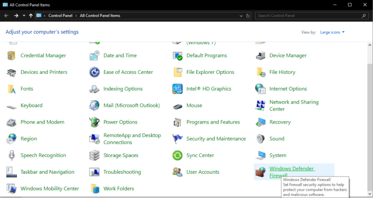 Windows Defender Firewall