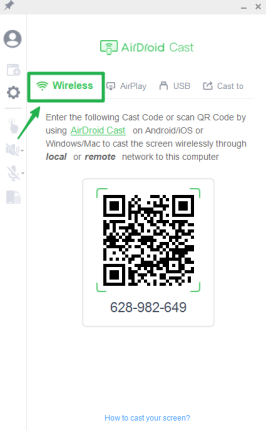 AirDroid Cast - Wireless connection