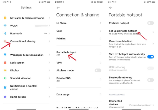 xiami hotspot settings1